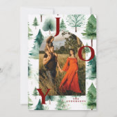 Kerstbomen Boog Foto Red Joy Feestdagenkaart (Voorkant)