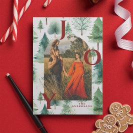 Kerstbomen Boog Foto Red Joy Feestdagenkaart