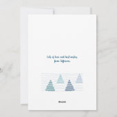 Kerstbomen bos met subtiele kralen slingers feestdagenkaart (Achterkant)