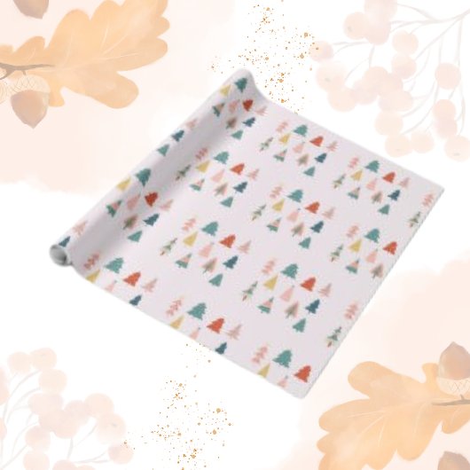 Kerstbomen bos minimalistische Advent Cadeaupapier