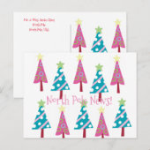 kerstbomen Briefkaarten Noordpool (Voorkant / Achterkant)