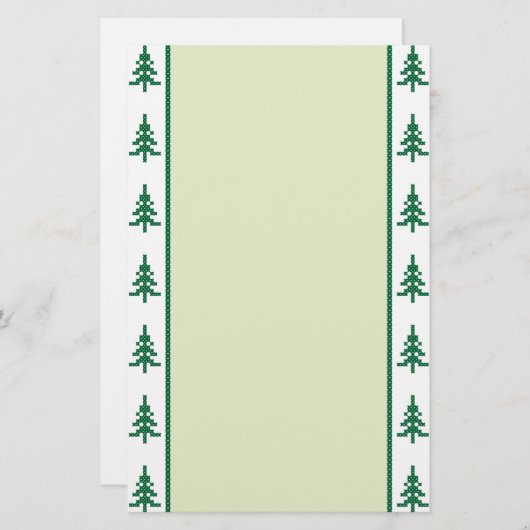 kerstbomen briefpapier (Voorkant / Achterkant)