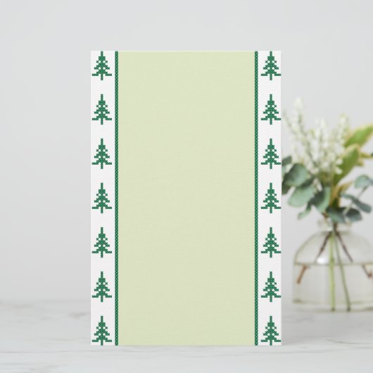 kerstbomen briefpapier (Staand voorkant)