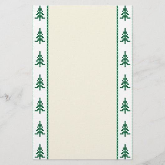 kerstbomen briefpapier (Voorkant)