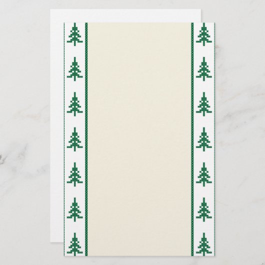 kerstbomen briefpapier (Voorkant / Achterkant)