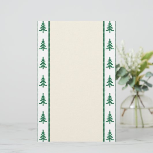 kerstbomen briefpapier (Staand voorkant)
