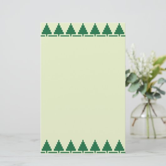 kerstbomen briefpapier (Staand voorkant)