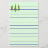 kerstbomen briefpapier (Voorkant)