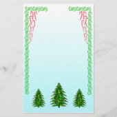 kerstbomen briefpapier (Voorkant)