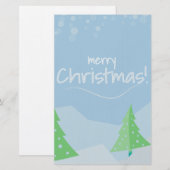 kerstbomen briefpapier (Voorkant / Achterkant)