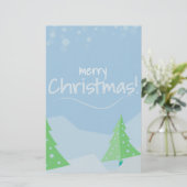 kerstbomen briefpapier (Staand voorkant)