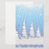 kerstbomen briefpapier (Voorkant / Achterkant)