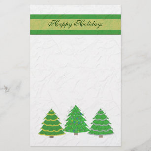 kerstbomen briefpapier