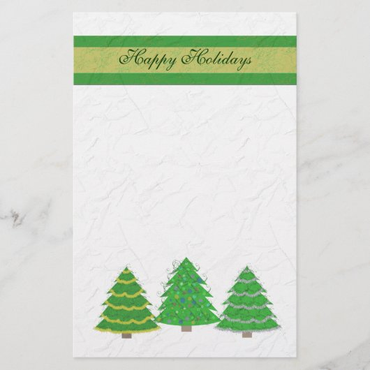 kerstbomen briefpapier (Voorkant)