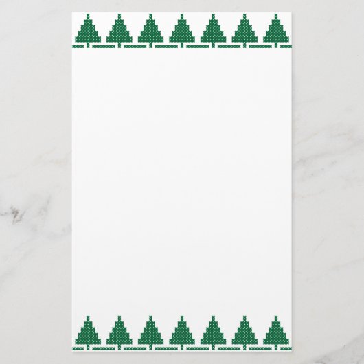 kerstbomen briefpapier (Voorkant)