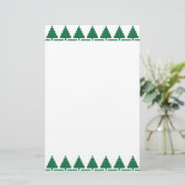 kerstbomen briefpapier (Staand voorkant)