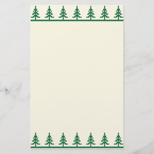 kerstbomen briefpapier (Voorkant)