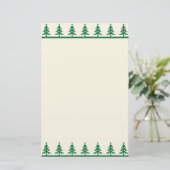 kerstbomen briefpapier (Staand voorkant)
