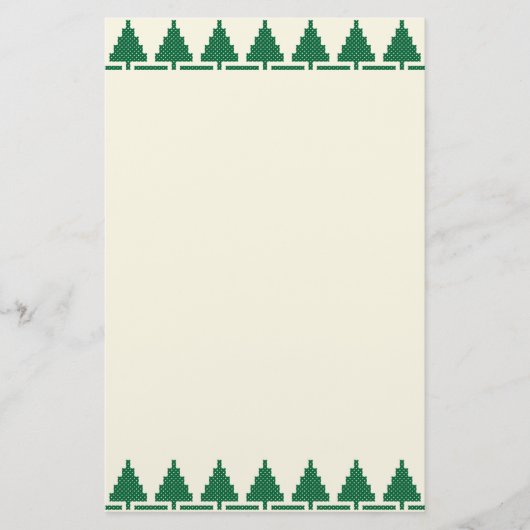 kerstbomen briefpapier (Voorkant)