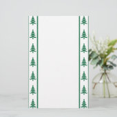 kerstbomen briefpapier (Staand voorkant)