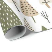 Kerstbomen bruin en groen cadeaupapier (Rol Hoek)