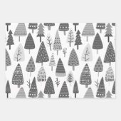 Kerstbomen bruin en groen inpakpapier vel (Voorkant 2)