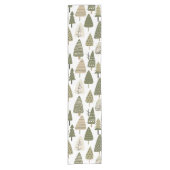 Kerstbomen bruin en groen korte tafelloper (Voorkant)