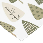 Kerstbomen bruin en groen korte tafelloper (Hoek)