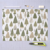 Kerstbomen bruin en groen tissuepapier (Craft)