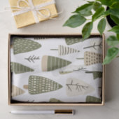 Kerstbomen bruin en groen tissuepapier (Geschenk)