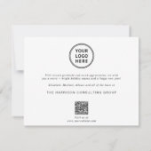 Kerstbomen Business QR Code Logo Corporate Feestdagenkaart (Achterkant)