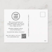 Kerstbomen Business QR Code Logo Corporate Feestdagenkaart (Achterkant)
