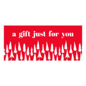 kerstbomen cadeaubon feestdag reclamekaart (Voorkant)