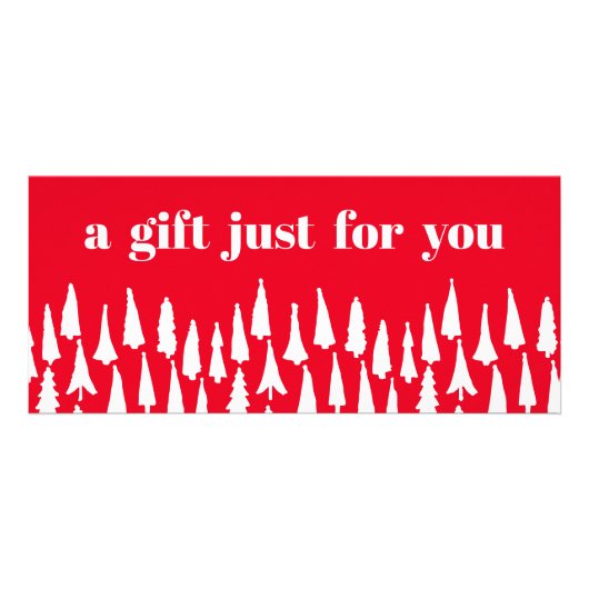 kerstbomen cadeaubon feestdag reclamekaart (Voorkant)