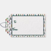 Kerstbomen cadeaukaartjes cadeaulabel (Achterkant Horizontaal)