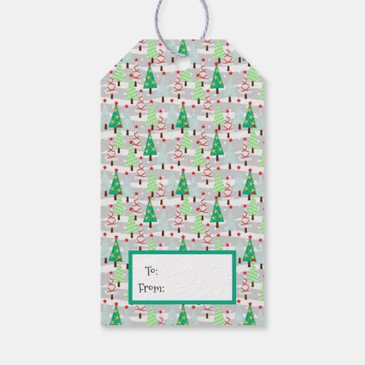 kerstbomen cadeaulabel (Achterkant)