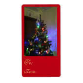 kerstbomen cadeaulabels van RoseWriters Etiket (Voorkant)
