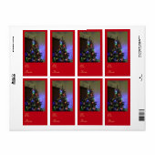 kerstbomen cadeaulabels van RoseWriters Etiket (Full Sheet)