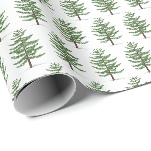 kerstbomen cadeaupapier (Rol Hoek)