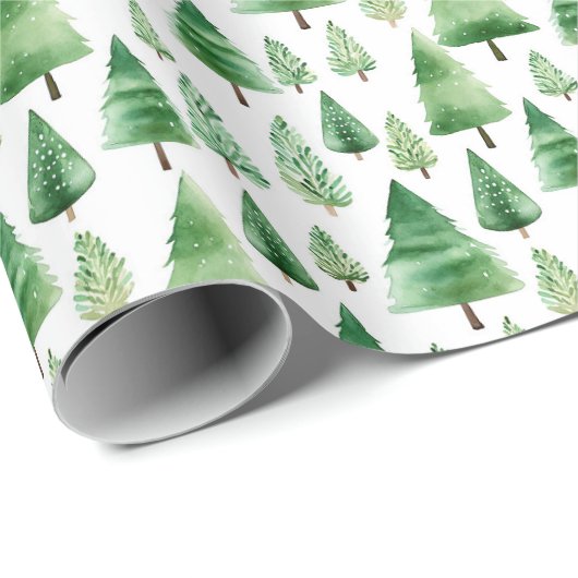 kerstbomen cadeaupapier (Rol Hoek)