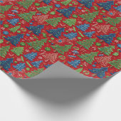 kerstbomen cadeaupapier (Hoek)