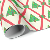 kerstbomen cadeaupapier (Rol Hoek)