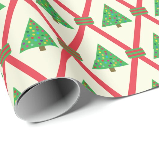 kerstbomen cadeaupapier (Rol Hoek)