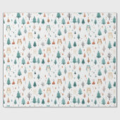 Kerstbomen cadeaupapier (Vlak)