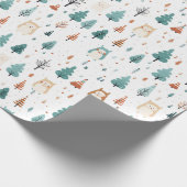 Kerstbomen cadeaupapier (Hoek)