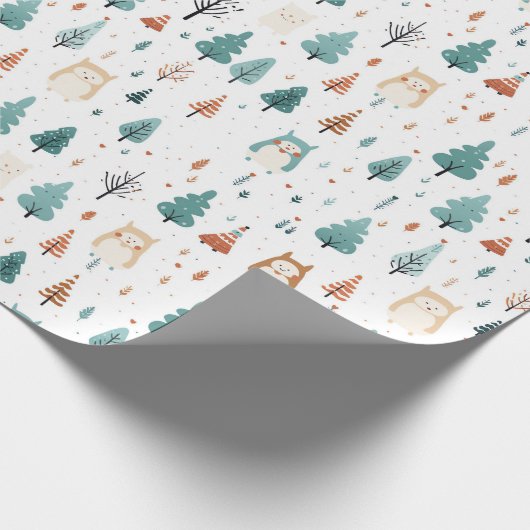 Kerstbomen cadeaupapier (Hoek)