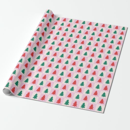 Kerstbomen Cadeaupapier (Uitgerold)