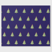 kerstbomen cadeaupapier (Vlak)