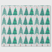kerstbomen cadeaupapier (Vlak)