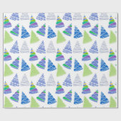 Kerstbomen Cadeaupapier (Vlak)